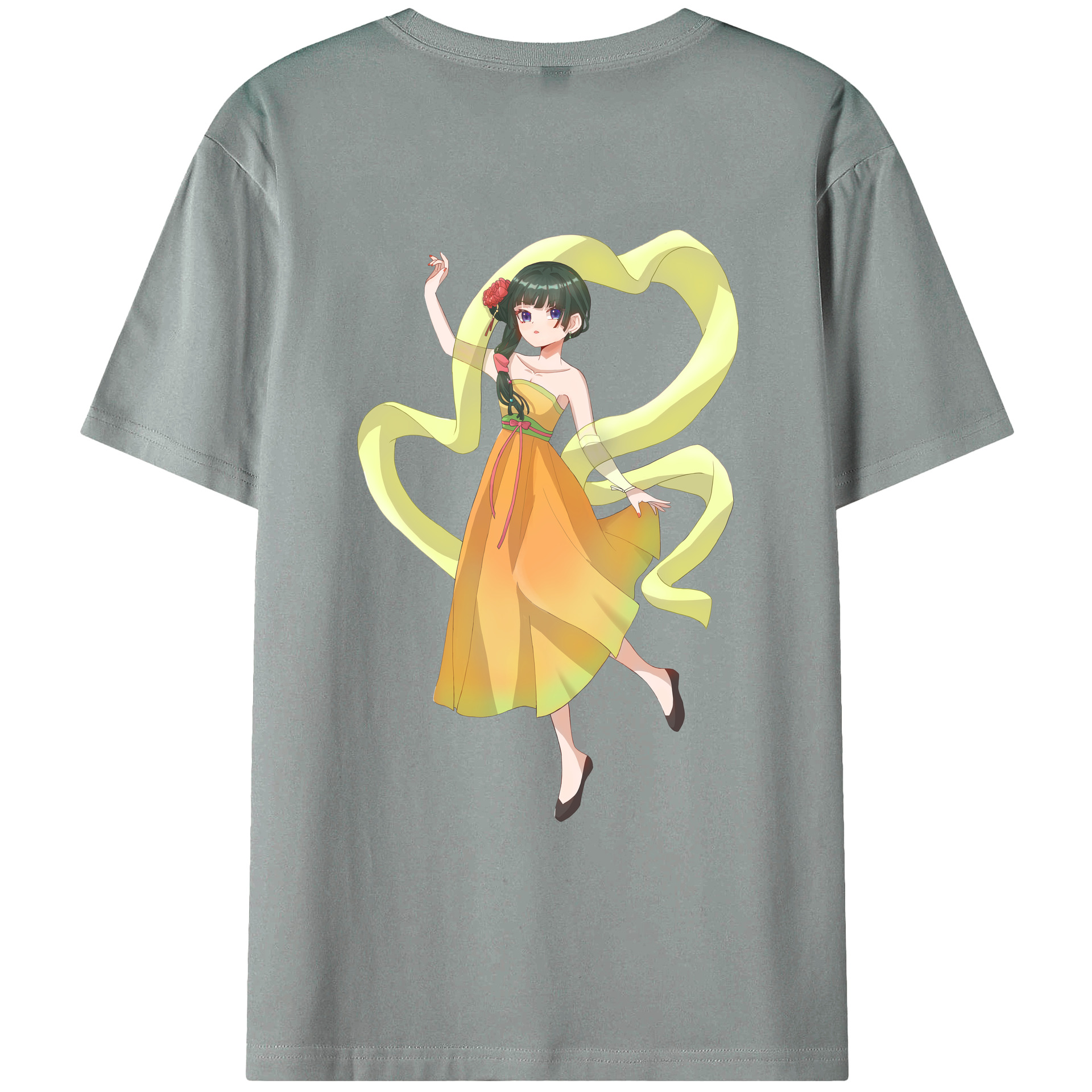 （画像用） 薬屋のひとりごと The Apothecary Diaries 綿100％ メンズ半袖Tシャツ（バックプリント） 通気性